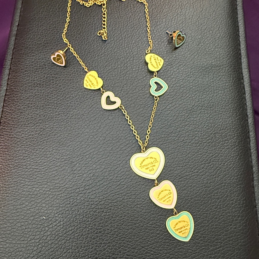 Stainless steel Heart Charm set.